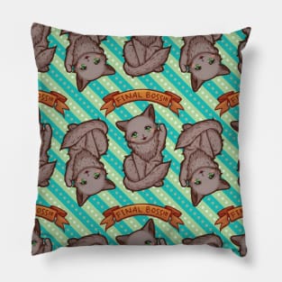 Kitty Final Boss Pattern Pillow