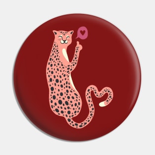 Happy leopard show Love Pin