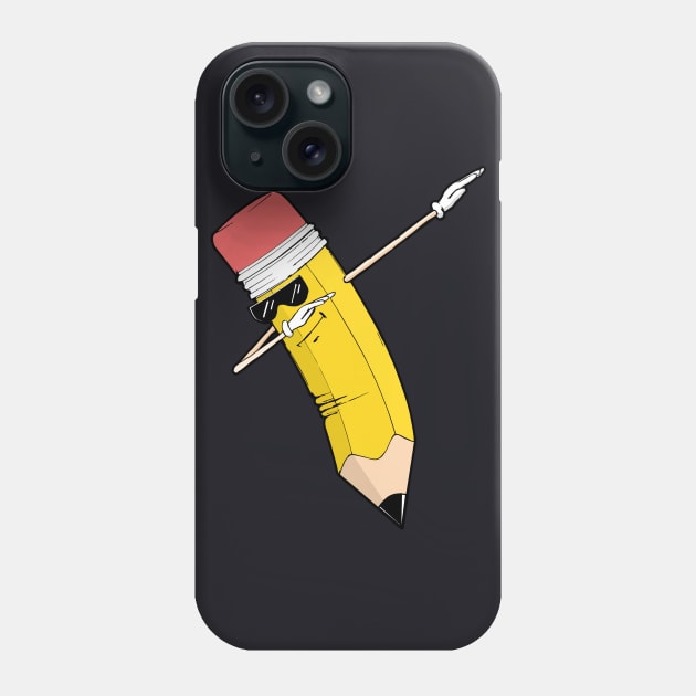 Back To School Dabbing Pencil Phone Case by AdeShirts