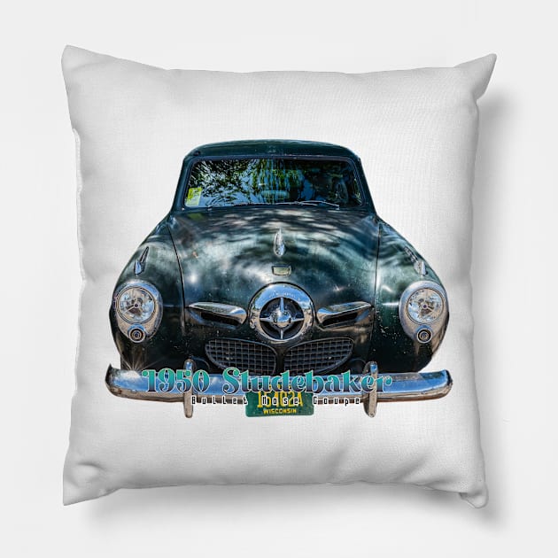 1950 Studebaker Bullet Nose Coupe Pillow by Gestalt Imagery