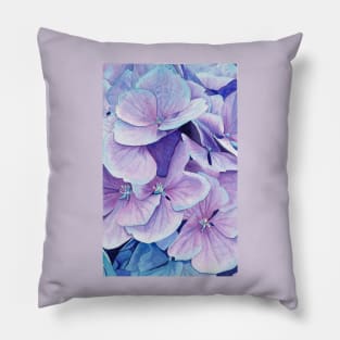 Blue hydrangea Pillow