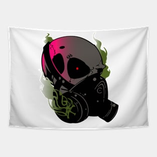 Gas Mask Skull Tapestry