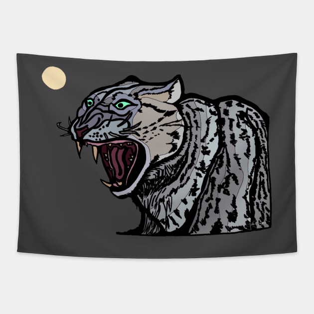 Snow Leopard Tapestry by JSnipe
