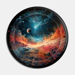 Planetary Glitch Clouds Pin