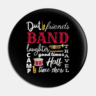 Marching Band Word Cloud Pin