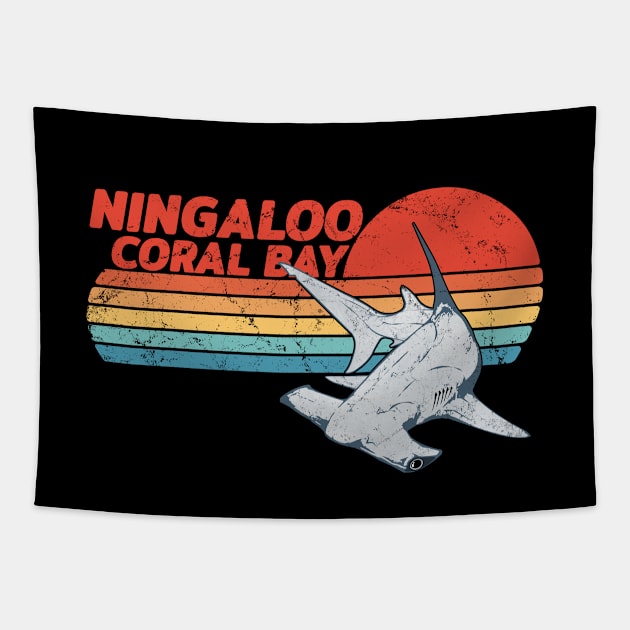 Ningaloo Coral Bay Hammerhead Shark Tapestry by NicGrayTees