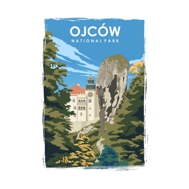 Ojcow National Park Minimal Travel Art by jornvanhezik