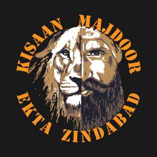 Kisaan Majdoor Ekta Zindabad - Punjab Farmers T-Shirt