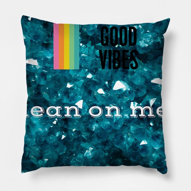 Good Vibes Pillow by Whiteelephantart