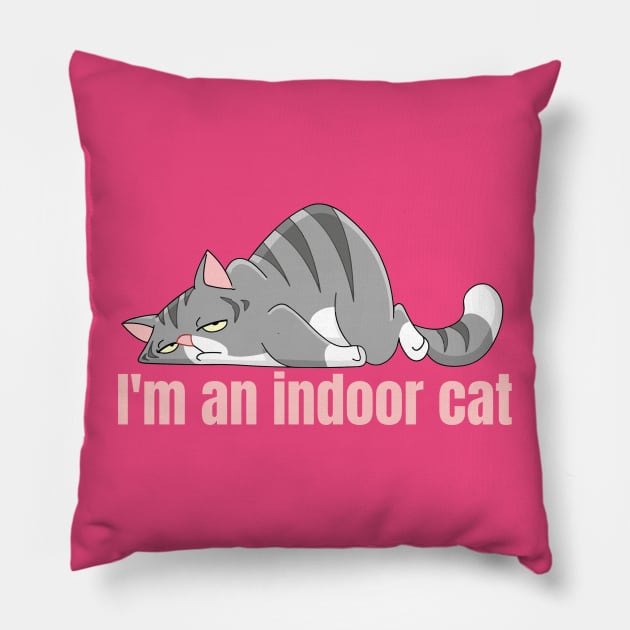 indoor-cat Pillow by Junalben Mamaril