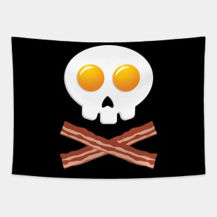 'Breakfast Crossbones' Skull Crossbones Halloween Tapestry