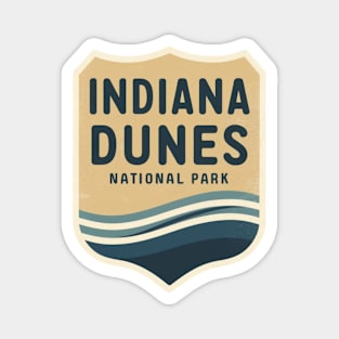 Indiana Dunes Retro Vintage Emblem Magnet