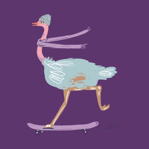 Ostrich Skater by Das Brooklyn