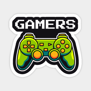 Game controller with gamers typography Magnet