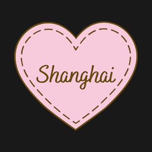 I Love Shanghai Simple Heart Design T-Shirt