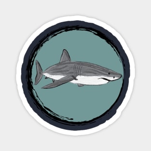 Artwork of a Great White Shark II Magnet