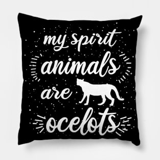 Women ocelot ladies saying lover animal Pillow