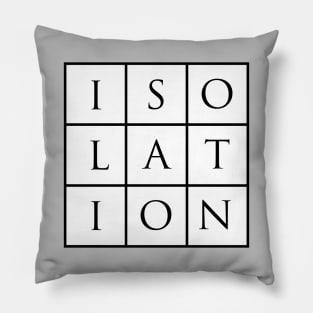 Isolation, black and white Pillow