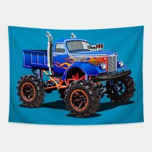 Cartoon monster truck Tapestry