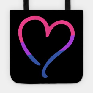 Bisexual  Pride Flag Heart Tote