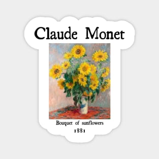 Bouquet of sunflowers by Claude Monet Magnet