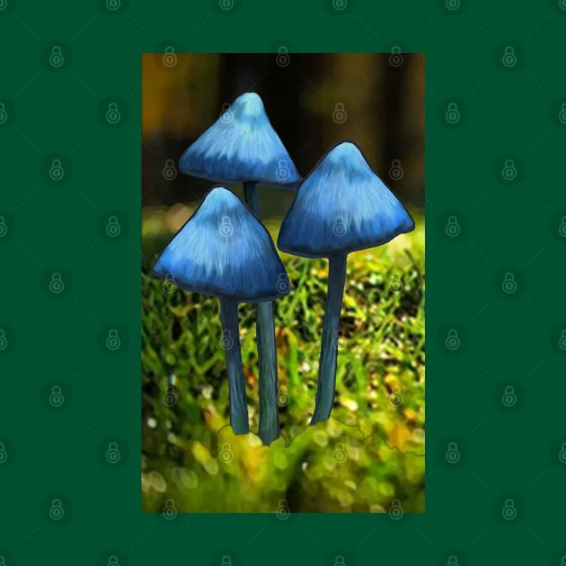 I'm Feeling Fantasy Blue Mushrooms by MyOwnFairytale