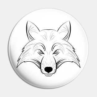 fox head art Pin