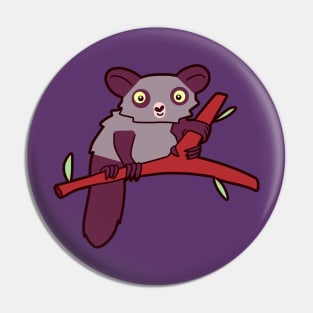 Aye Aye on Tree Branch Pin