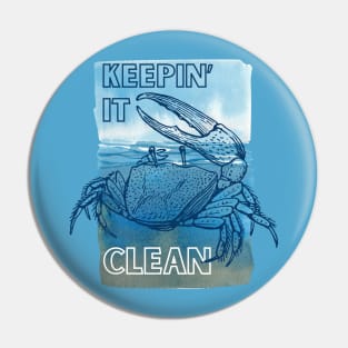 “Keepin’ It Clean” Crab Pin