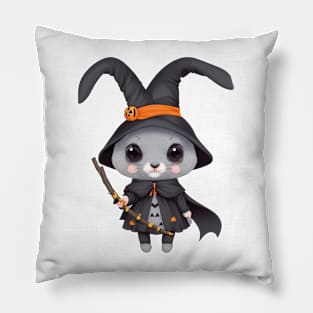 Rabbit on Halloween Pillow