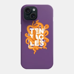 Tentacles – Pumpkin orange (white-out) Phone Case