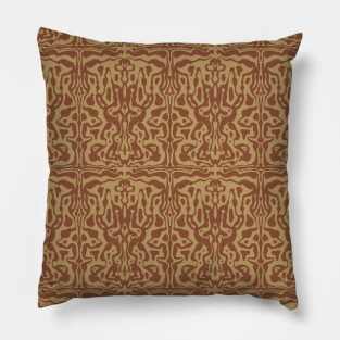 Orange maze Pillow