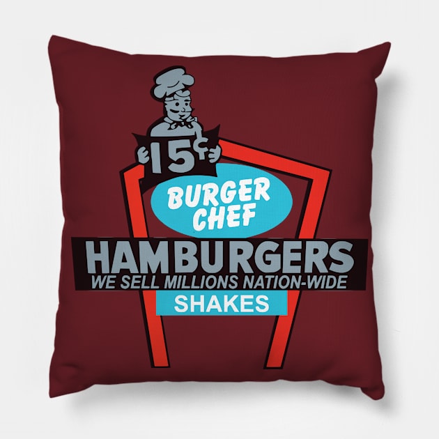 Burger Chef Pillow by Tee Arcade