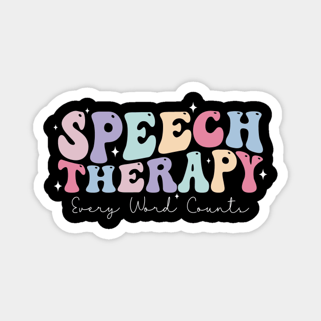 Speech Therapy Retro Therapist SLP Magnet by unaffectedmoor