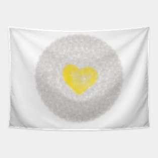 Heart on a Circle Minimal Design T-Shirt Tapestry