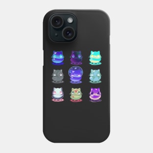 Set of kawaii space cats real breeds and fantasy cat Phone Case