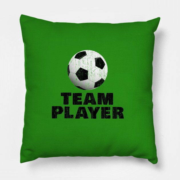 Soccer team player Pillow by SW10 - Soccer Art
