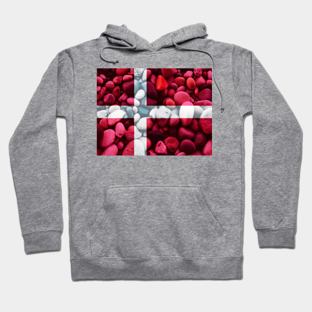 Flag Of Denmark Bed Of Rocks Hoodie