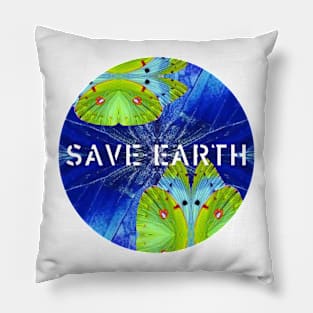 Save Earth Global Warming Climate Change Go Green Earth Day Pillow