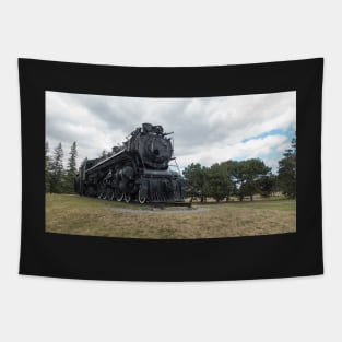 Steam locomotive on display Tapestry