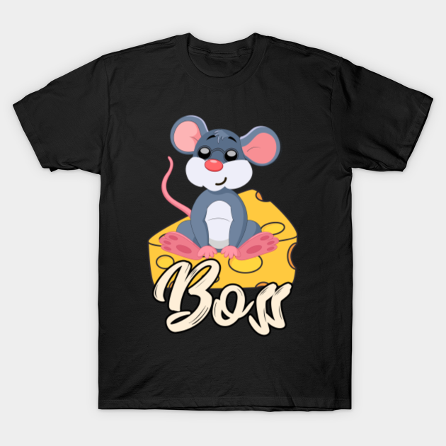 Discover Boss Mouse sitting on a Cheese - Mouse - T-Shirt