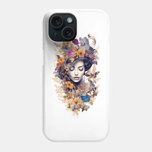 Beauty meets nature with butterflies and flowers Phone Case