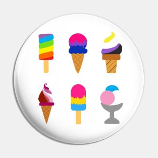 LGBT Pride Icecreams and Ice Lollies Pin