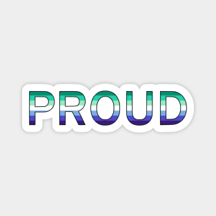 Proud (Gay Man Pride Colors) Magnet