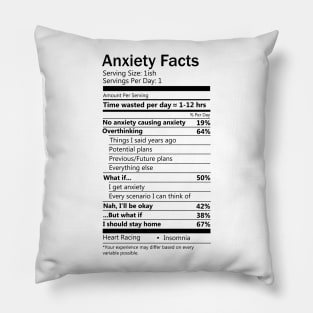 Anxiety Facts Pillow