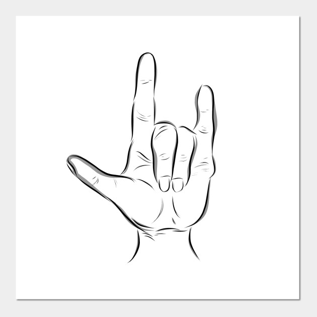 I Love You In American Sign Language Expressionism Posters And Art Prints Teepublic