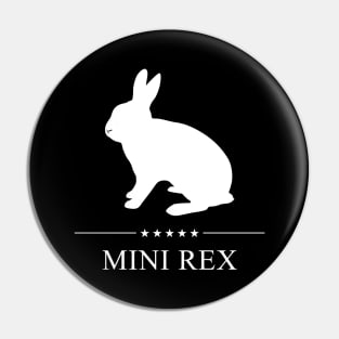 Mini Rex Rabbit White Silhouette Pin