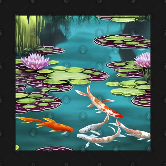 Pretty Koi Pond by BlakCircleGirl