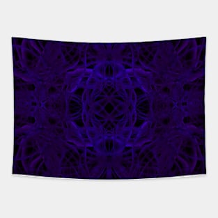 Purple and Black Inky Abstract Tapestry