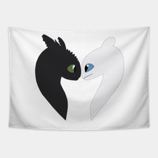 toothless and light fury Tapestry